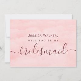 Invitación Simple Elegante Nube Suave dama de honor