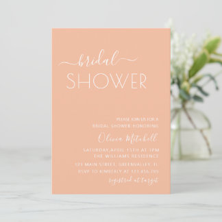 Invitación Simple Elgant Classic & Minimal Bridal Shower