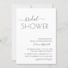 Simple Elgant Classic & Minimal Bridal Shower