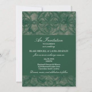 Invitación Simple Emerald Lake Otoño Muscadine Batik Personal