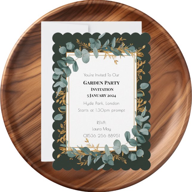 Invitación Simple Eucalyptus Greenery Boda (Simple Eucalyptus Greenery Wedding Party Supplies)
