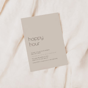 Invitación simple feliz hora Fiesta que calienta e