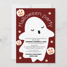 Invitación simple fiesta de disfraces de halloween adorable