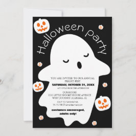 Invitación simple fiesta de disfraces de halloween adorable