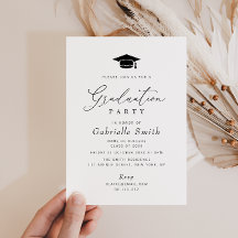 simple fiesta de graduación universitaria mínima