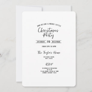 Invitación simple fiesta de Navidades Minimalistas