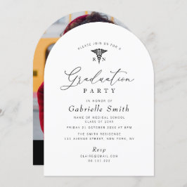 Invitación simple fiesta mínima de graduación de enfermería