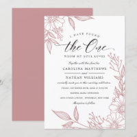 Simple Floral He Encontrado Uno | BODA RUBOR