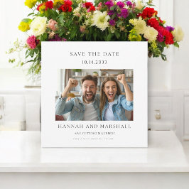 Invitación Simple foto mínima guardar la fecha