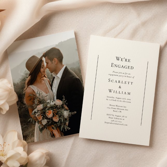 Invitación Simple foto mínima tradicional Estamos involucrado (Subido por el creador)