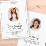 Invitación Simple foto Minimalista moderna en Mitzvah<br><div class="desc">El diseño se compone de una tipografía simple con fuente sans serif y script.</div>
