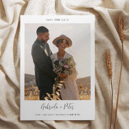 Invitación Simple Fotomía Minimalista Guardar La Fecha