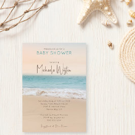 Invitación Simple Gender Neutral Beach Baby Shower