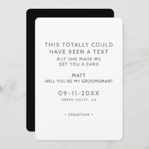 Invitación Simple Graciosa Podría Haber Sido Un Groomsman Del