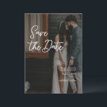 Invitación Simple Handwritten Save The Date Wedding Photo QR<br><div class="desc">Simple Handwritten Save The Date Wedding Photo QR Invitation</div>