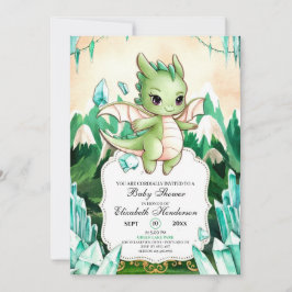 Invitación Simple Happy Dragon Baby Shower
