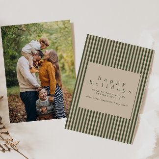 Invitación Simple Holiday Card with Photo