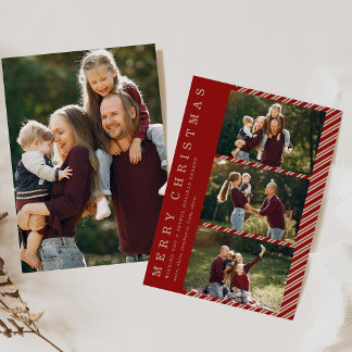 Invitación Simple Holiday Card with Photos