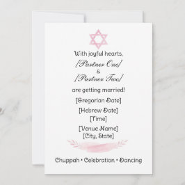 Invitación Simple Jewish Star Invitation
