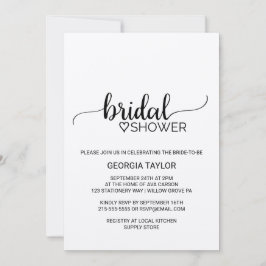 Invitación Simple Kraft Calligraphy Briower