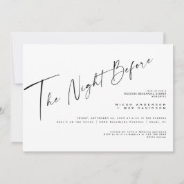 Invitación Simple La Noche Antes De La Cena Del Ensayo