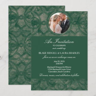Invitación Simple Lago Esmeralda Otoño Batik Foto Personaliza