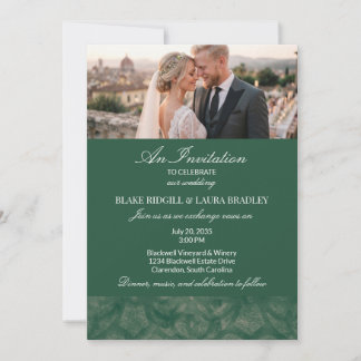 Invitación Simple Lago Esmeralda Otoño Batik Foto Personaliza