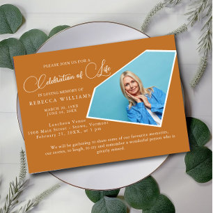 Invitación Simple Lettering Celebration of Life Invitation
