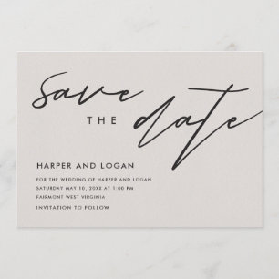 Invitación Simple Linework Save the Date