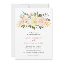 Simple matrimonio elegante de flores rosadas de Ru