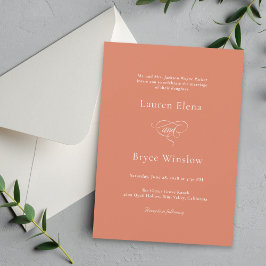 Invitación simple mínima de matrimonio cítrico Nar