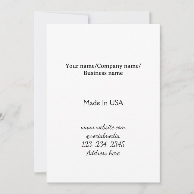 Invitación simple minimal add your logo/design here business  (Anverso)