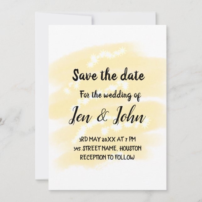 Invitación Simple minimal añadir nombre lugar fecha guardar l (Anverso)