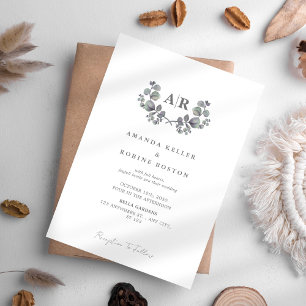 Invitación Simple Minimal Elegante Boda