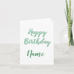 Invitación simple minimal feliz cumpleaños añade tu nombre