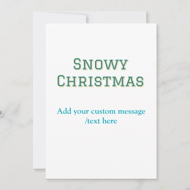 Invitación Simple minimal green happy holidays Christmas  (Anverso)