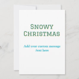 Invitación Simple minimal green happy holidays Christmas 