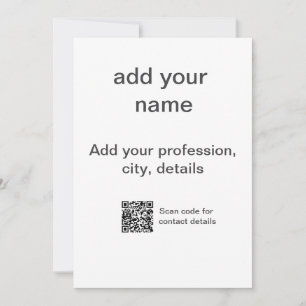 Invitación Simple minimal verde añade tu texto nombre escanea