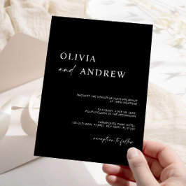 Invitación Simple Minimalist & Modern | Wedding Invitation