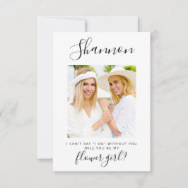 Invitación simple minimalista de la chica de flore