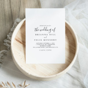 Invitación Simple Minimalista El Boda de