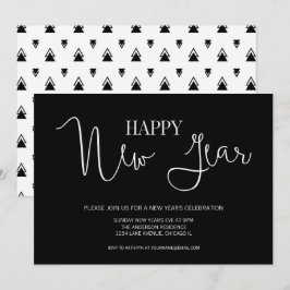 Invitación Simple Minimalista Fiesta de Nochevieja