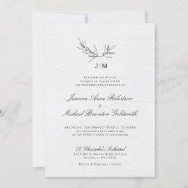 Invitación Simple Minimalista moderno Eucalyptus Olive Boda