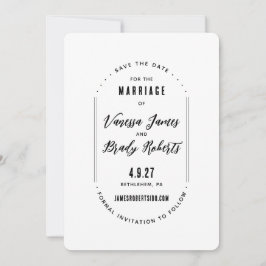 Invitación Simple Minimalista moderno Guardar la fecha