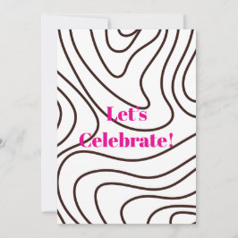 Invitación Simple, minimalista negro y blanco
