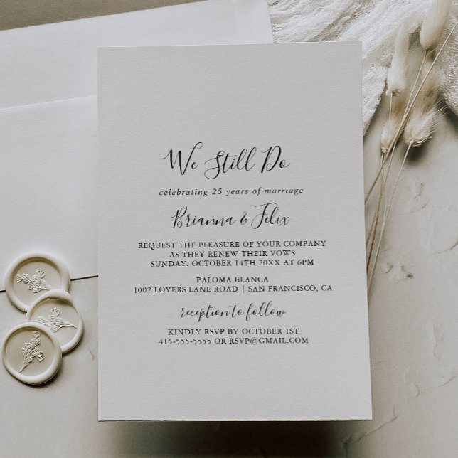 Invitación Simple Minimalista, todavía prometemos renovación (Subido por el creador)