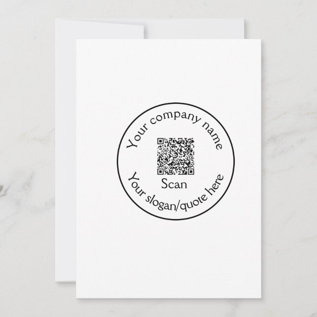Invitación simple mínimo agregue su código Q R escanee agregu (Anverso)
