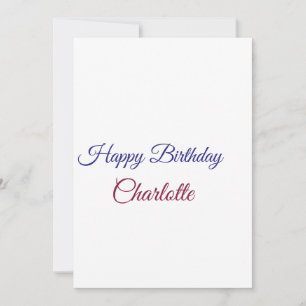 Invitación SIMPLE MÍNIMO.CUTIE AGREGAR NOMBRE BEBÉ feliz cump