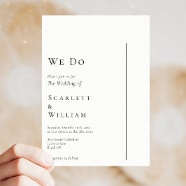 Invitación Simple Mínimo Moderno Que Hacemos Boda