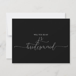 Invitación Simple Mínimo Script Junior Bridesmaid Propuesta